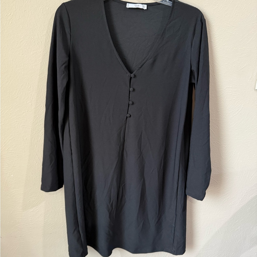 MNG Medium Black Long Sleeve Dress Tunic Style